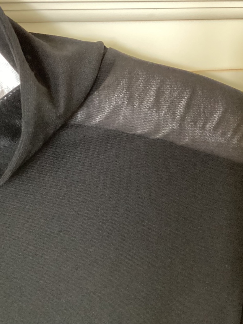 CAPULET HIGH NECK - LONG SLEEVE BLACK SHEER BODYSUIT SIZE M - Picture 2 of 10